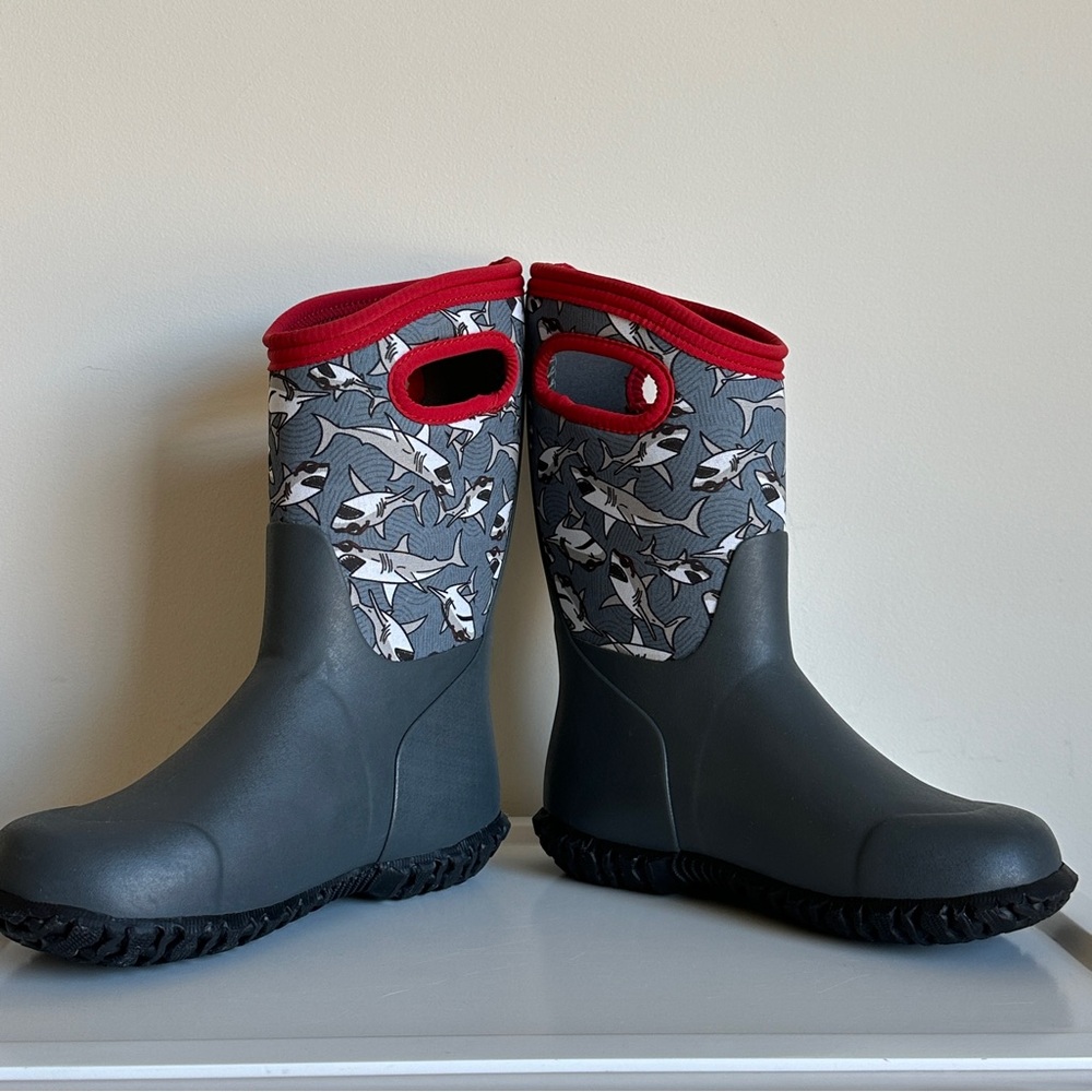 Bogs Winter Snow Boots K Durham Grasp Waterproof Insulated Shark Youth Size 3 - Picture 7 of 17